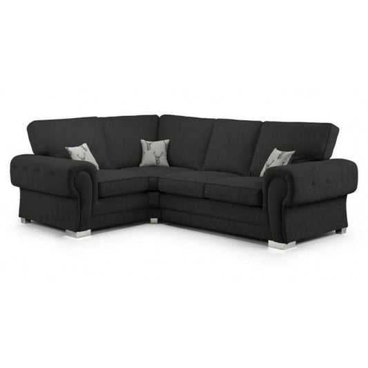 Verona Fullback 4 seater sofa Black Right and Left Hand Facing Corner - My Store