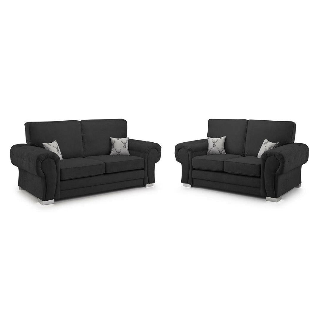 Verona Sofa 3+2 seater High Back Black - My Store