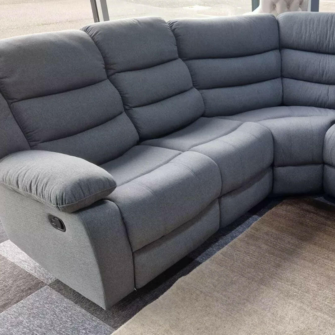 Sorrento Fabric Recliner Corner Sofa Grey - My Store