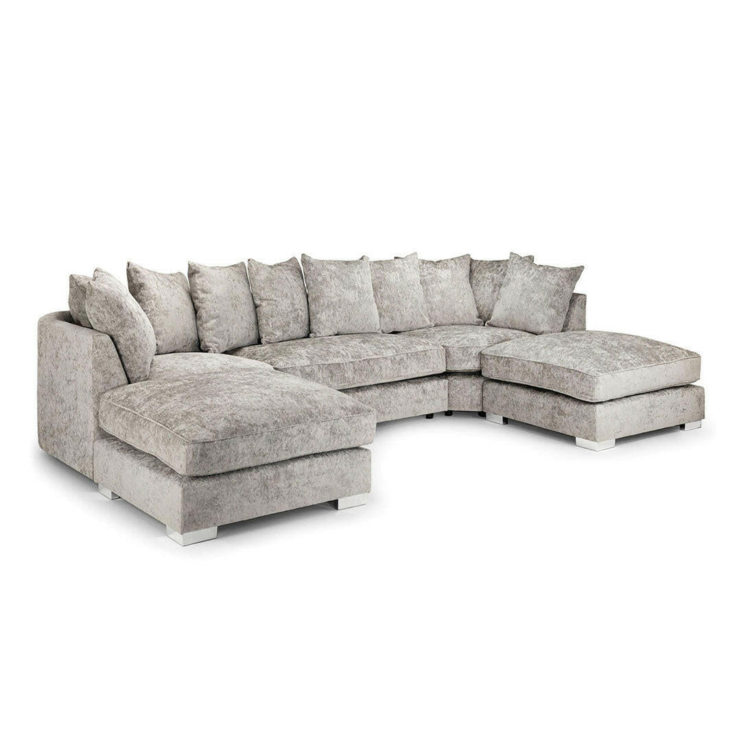 Bishop U Shape Sofa Scatter Back Truffle - My Store