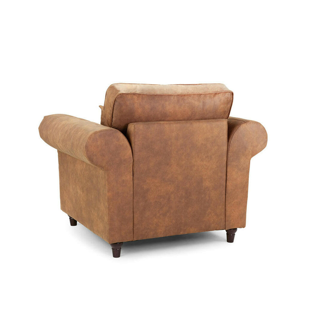 Oakland Leather Armchair , Tan And Black - My Store