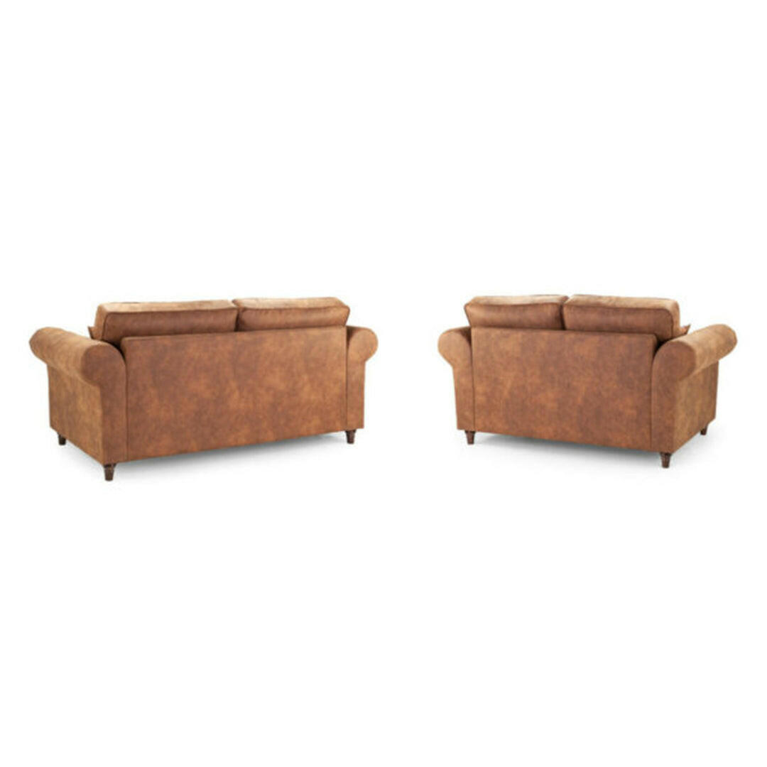 Oakland Leather Sofa 3+2 Seater Tan - My Store