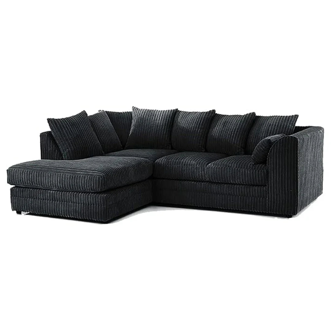 ENV Dylan Fabric Corner Sofa Coffee | Soft Jumbo Cord 3-4 Seater - My Store