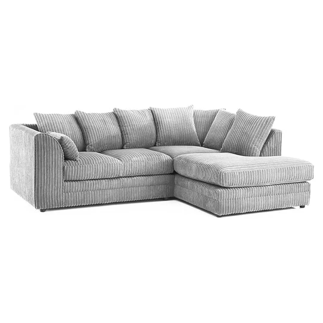 ENV Dylan Fabric Corner Sofa Coffee | Soft Jumbo Cord 3-4 Seater - My Store