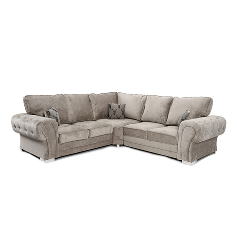 VERONA FULL BACK CORNER SOFA MINK - My Store