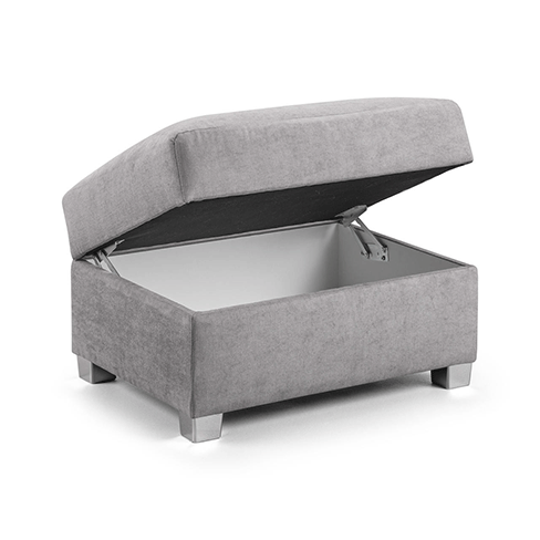 VERONA GREY STORAGE FOOTSTOOL - My Store