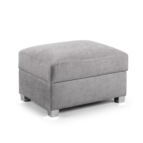 VERONA GREY STORAGE FOOTSTOOL - My Store