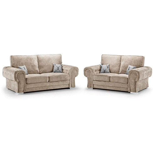 VERONA FULL BACK SOFA 3+2 SEATER MINK - My Store