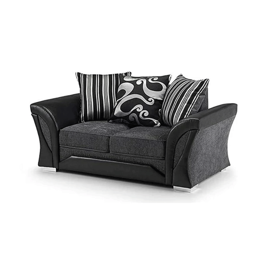 Shannon Sofa 3+2 Seater Grey and Black - My Store