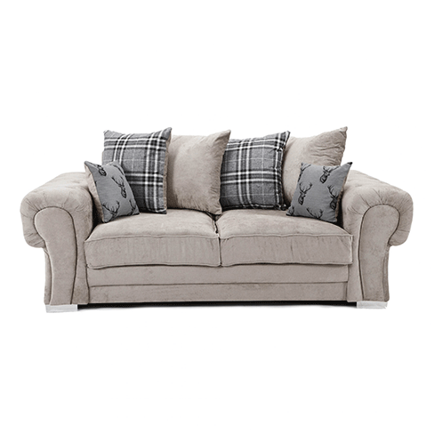 VERONA SCATTER BACK 3 SEATER SOFA MINK - My Store